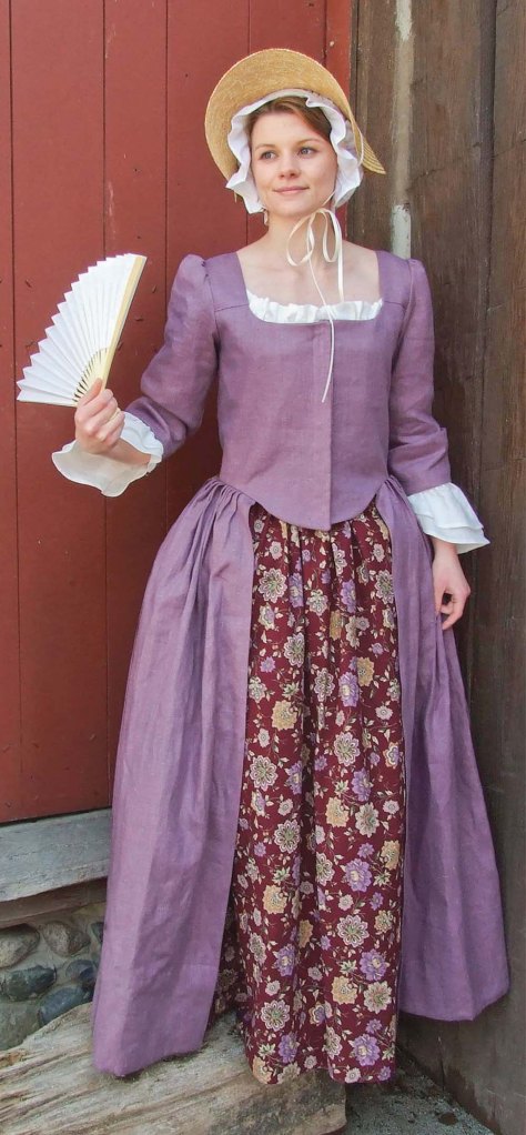Plum Linen Gown with printed-cotton Petticoat. You can order this Linen Gown here. 